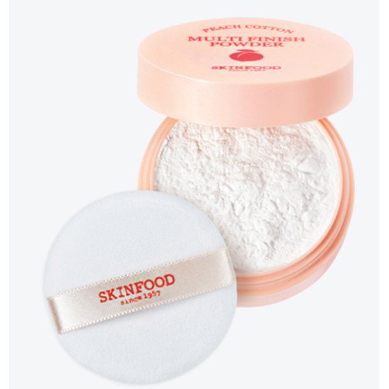 Phấn phủ Skinfood chiết xuất từ trái đào dịu nhẹ có bông phấn dặm bằng cotton 5g/15g