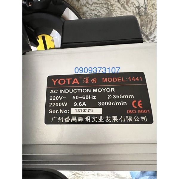 Máy cắt nhôm/ Gỗ chạy từ 355mm hiệu Yota