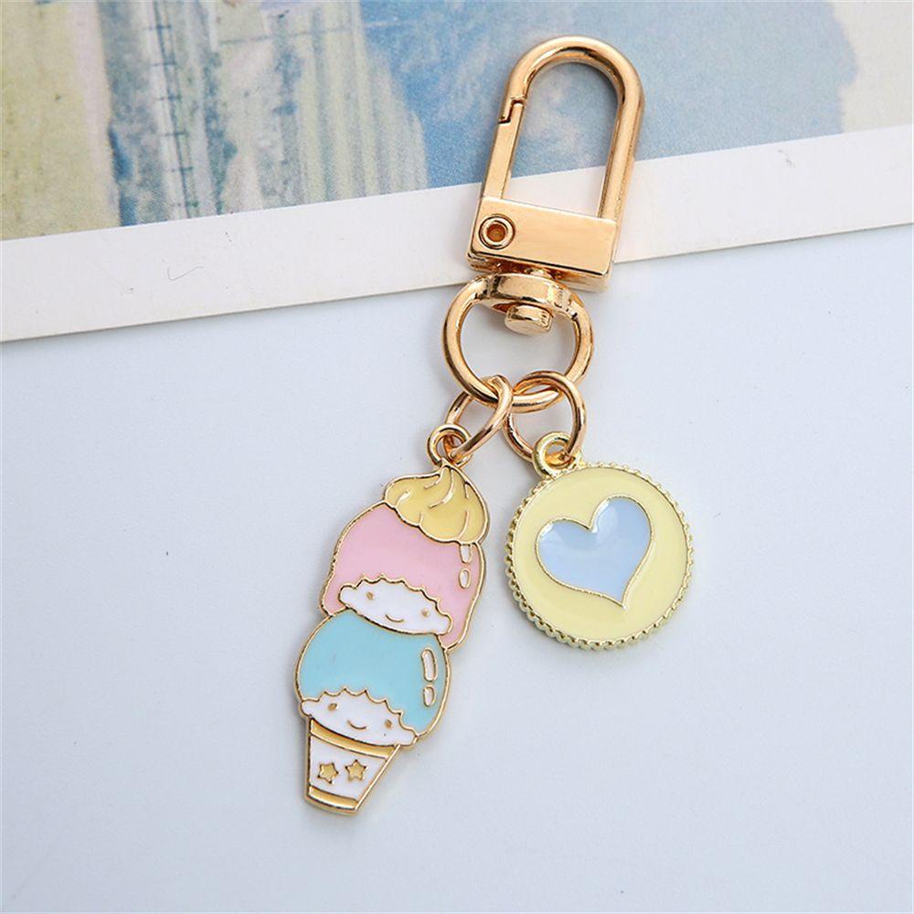 Móc Chìa Khóa Kim Loại Họa Tiết Hoạt Hình Anime Sáng Tạo Cho Cặp Đôi Giá Đỡ