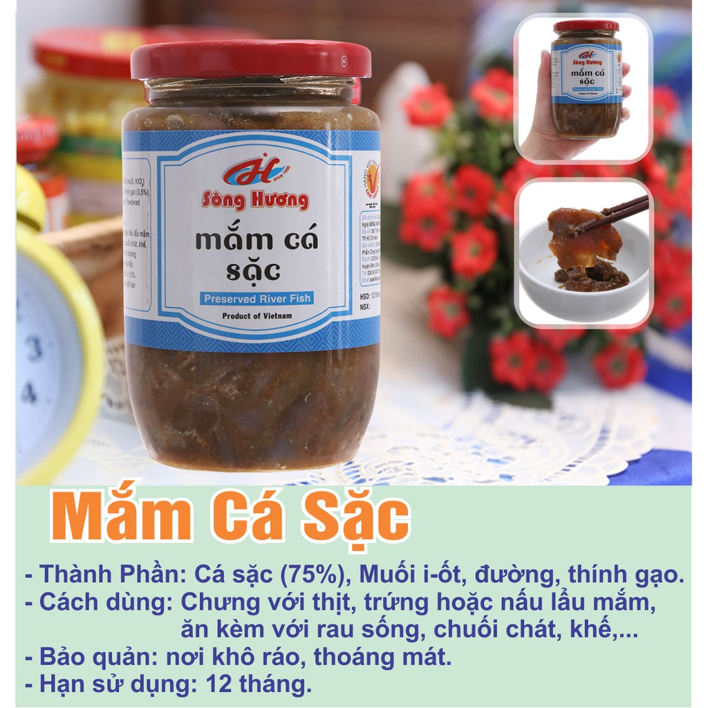 Combo 1 Hũ Mắm Cá Linh 400g + 1 Hũ Mắm Cá Sặc 400g Sông Hương Foods - Ăn kèm cơm , bún , thịt luộc , giúp ăn ngon miệng | BigBuy360 - bigbuy360.vn