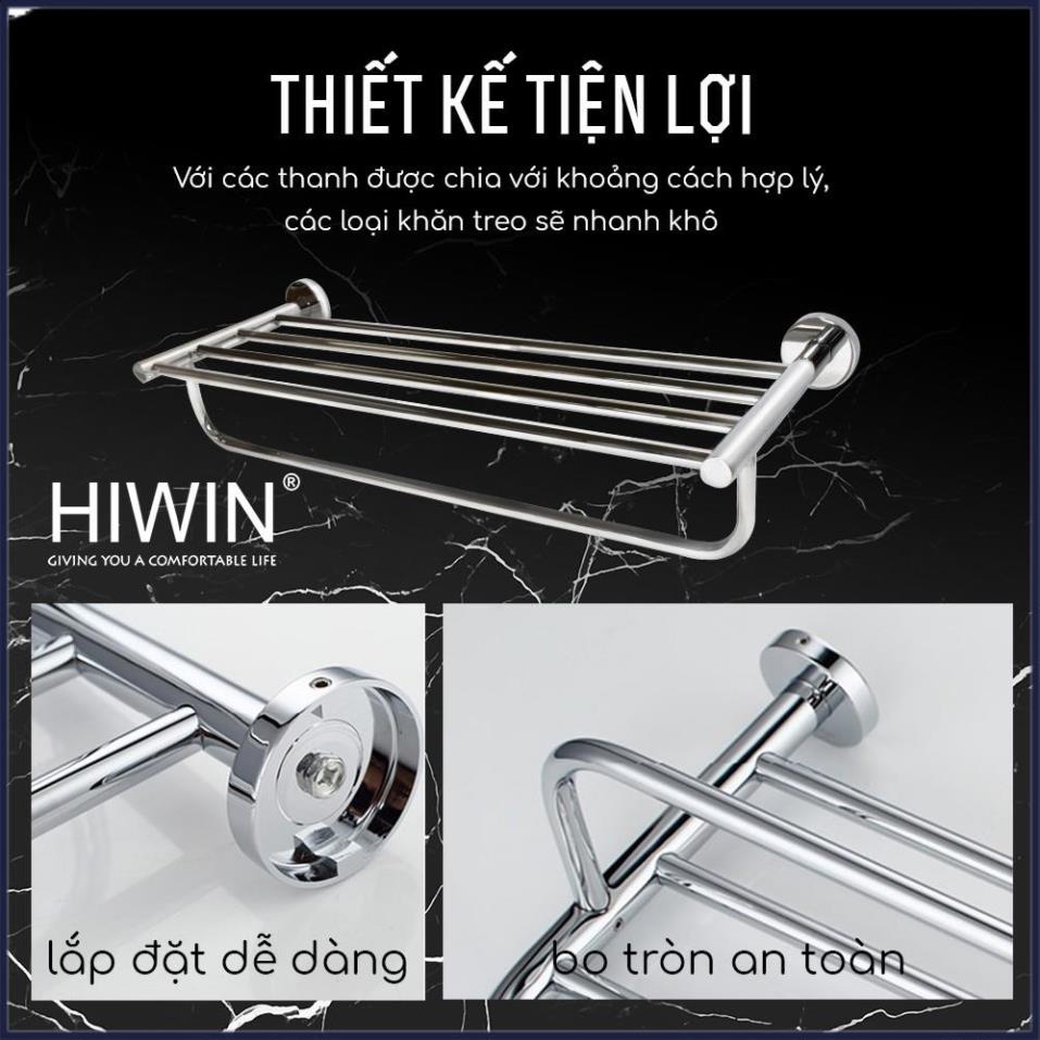 Giàn khăn, giá treo khăn nhà tắm inox 304 mặt gương HIWIN Y-539