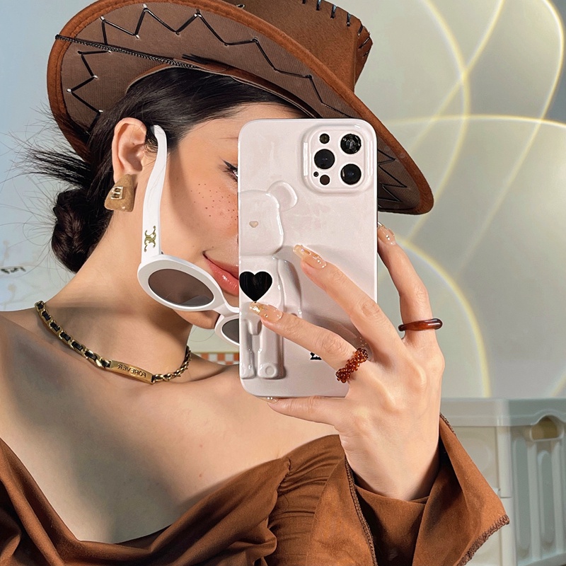 Ốp Điện Thoại Mềm Hình Gấu Hoạt Hình 3D Cho iphone 13 12 11 Pro Max XR X XS XSMAX