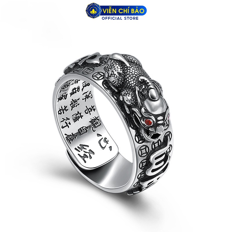 Nhẫn bạc nam Tỳ Hưu Thiên Lộc tài lộc chất liệu bạc 925 thời trang phụ kiện trang sức Viễn Chí Bảo N101203x
