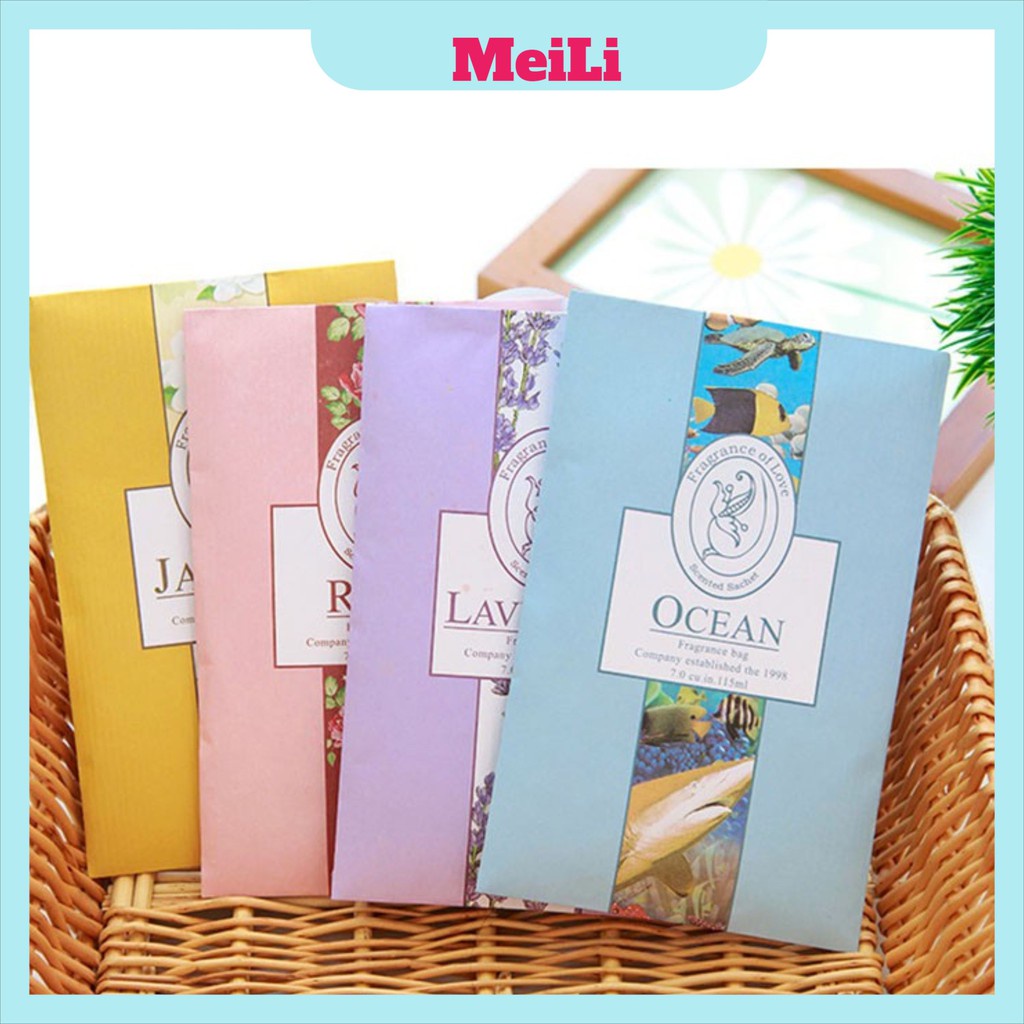 Túi Thơm Để Tủ Quần Áo Thơm Phòng Ngủ Treo Xe Ô Tô Hương Nước Hoa Tự Nhiên Tiện