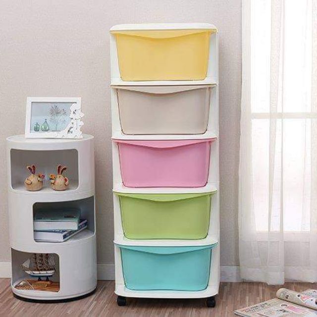Tủ nhựa 5 tầng - tủ nhựa 5 tầng có bánh xe