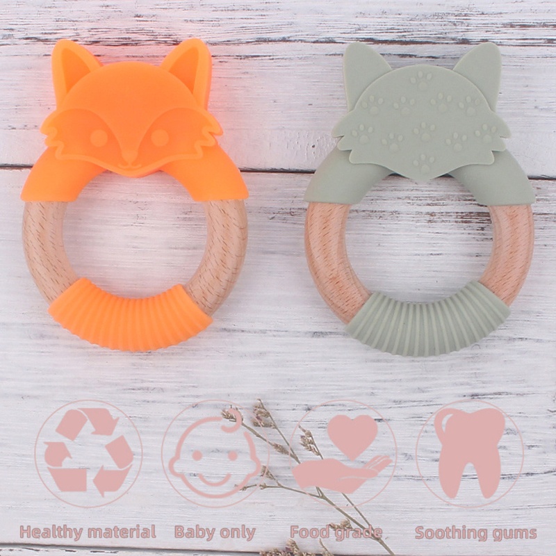 Haha Đồ Chơi Nhai Gặm Giảm Đau Cầm Tay Bằng Silicone Cho Bé Sơ Sinh