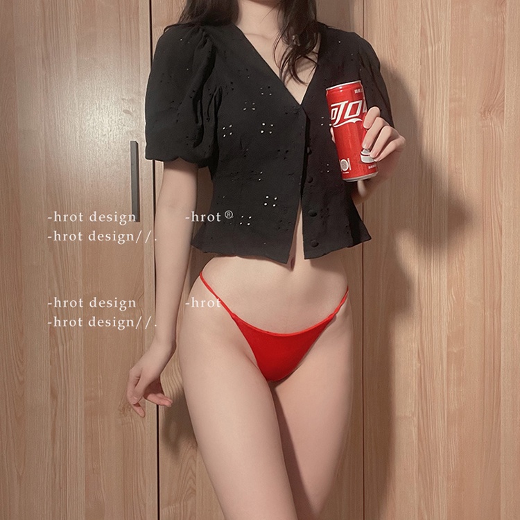 Bộ 3 Quần lót lọt khe cạp thấp nữ dây hông cotton trơn, bikini lingerie sexy thiết kế mới IBRA'S STORE iB039