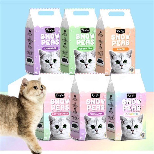 Cát mèo hữu cơ KitCat SnowPeas - Cát đậu tuyết túi 7L