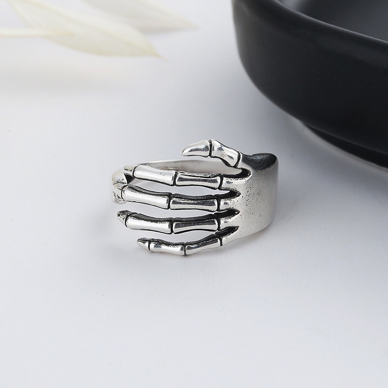 Nhẫn Đeo Tay Kim Loại Hình Móng Vuốt Xương Bàn Chân Phong Cách Hàn Quốc Cá Tính
