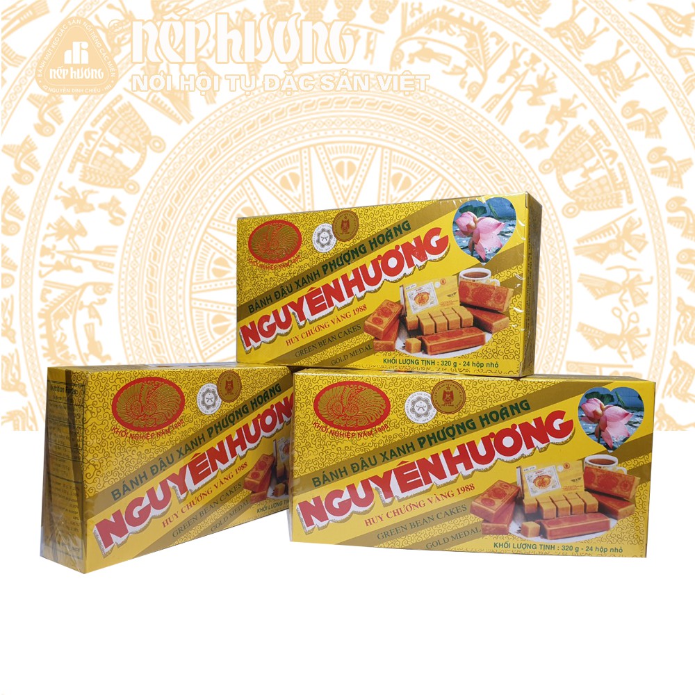 Bánh đậu xanh Nguyên Hương Hộp 320g Đặc sản Hải Dương