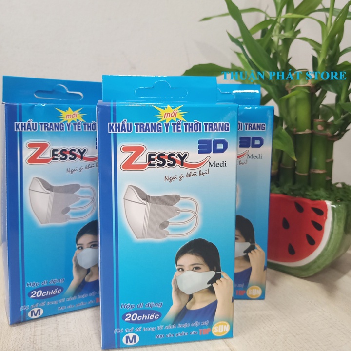 Khẩu trang 3d ZESSY - Khẩu trang y tế giấy lọc kháng khuẩn thời trang dành cho trẻ em và người lớn