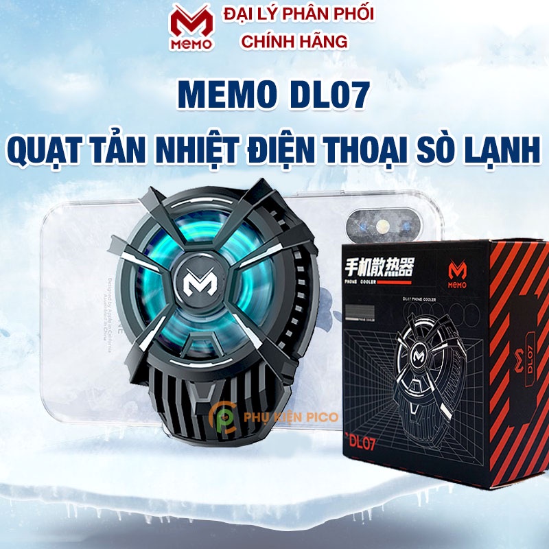 Memo DL07 Quạt tản nhiệt điện thoại K3/ K4 Pro / Memo DL08 - Quạt tản nhiệt sò lạnh Memo DL01 DL02 DL03 DL05 DL06 DL88