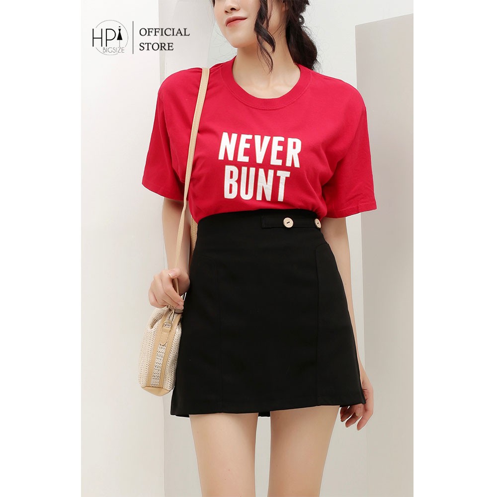 Chân váy chữ A ngắn lưng cao có quần lót trong H&P TT-HOT phối cúc gỗ thời trang