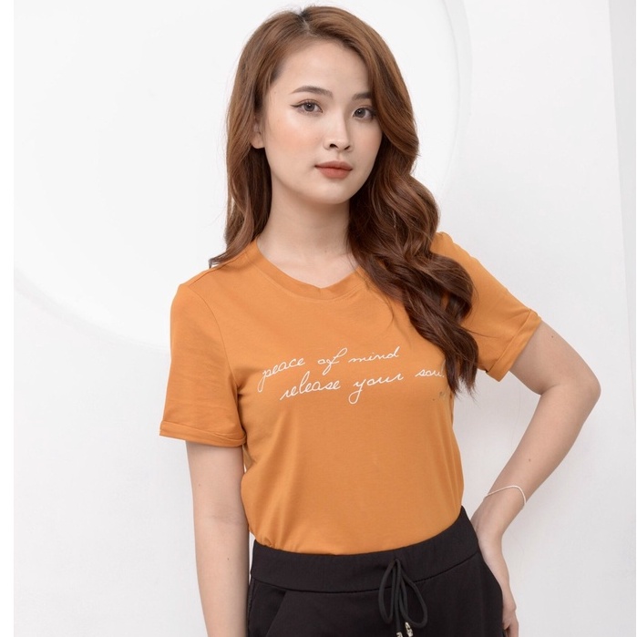 Áo thun nữ cộc tay cổ tròn dáng suông in chữ Homieyl cao cấp, áo phông nữ cotton thoáng mát chất vải đẹp