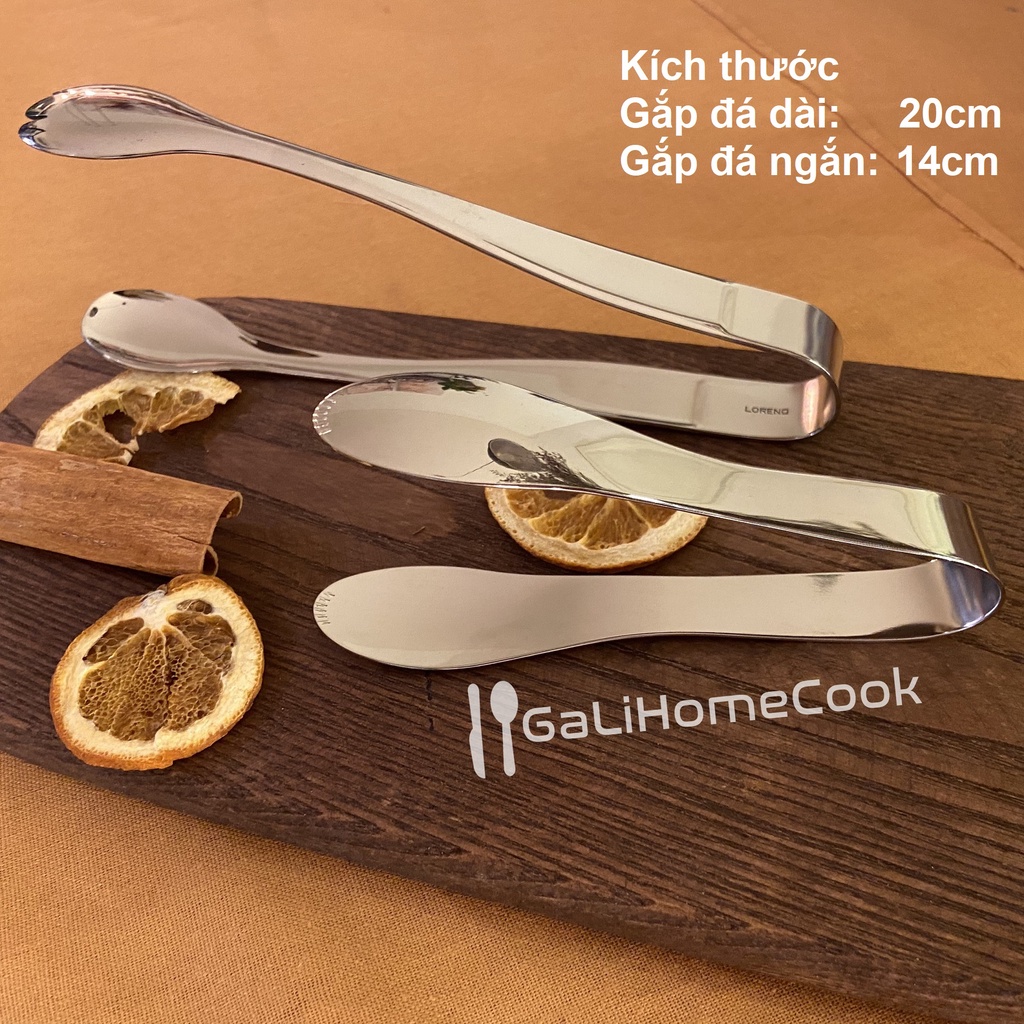 Kẹp Gắp đá,  gắp bánh, gắp thức ăn lỗ Inox 304 BH LORENA | GaliHomecook Ice gripping tools