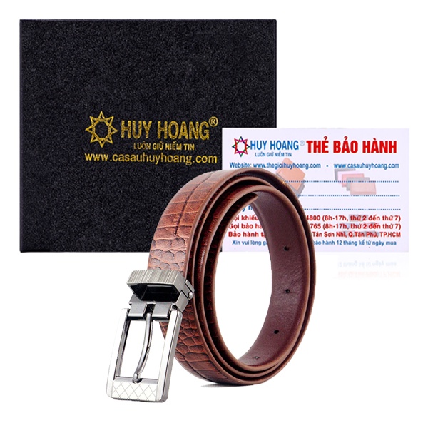 Dây thắt lưng nữ Huy Hoàng vân cá sấu 2,5P màu da, đen, nâu HP5120-21-22