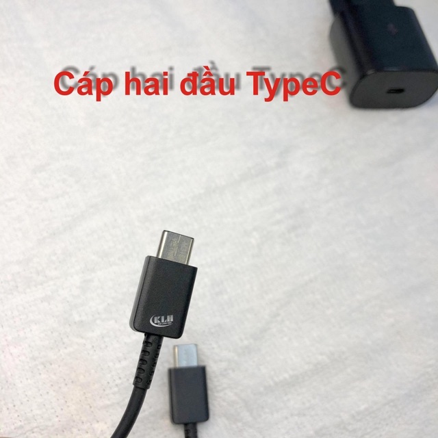 [ Nowship] Bộ sạc củ cáp sạc 25W hàng tháo máy chuẩn Samsung Note10 cáp TypeC To Typec