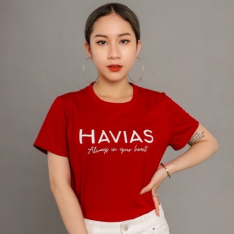 Tag HAVIAS áo phông Cotton 100% Premium hoạ tiết Heart