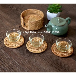 Tấm lót bằng mây xiên guột dùng để lót ly lót cốc