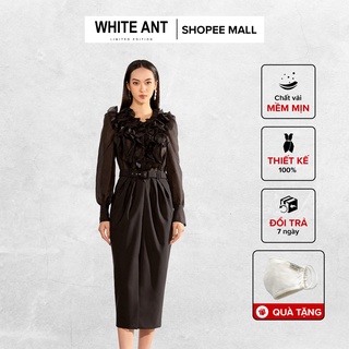 Chân Váy Bút Chì Nữ WHITE ANT EUNICE PENCIL SKIRT Thiết Kế Xếp Ly Chéo Thân Trước Tinh Tế 110100099