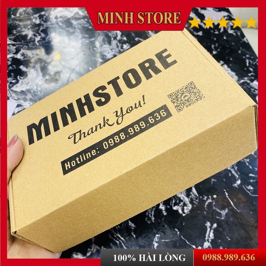 Hộp quà tặng carton đóng gói quần áo nam, hộp có nắp gài in logo - Minhstore