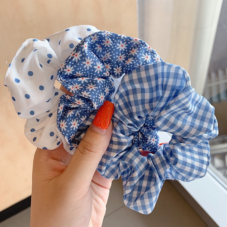 Dây buộc tóc co giãn họa tiết chấm bi đáng yêu cho nữ