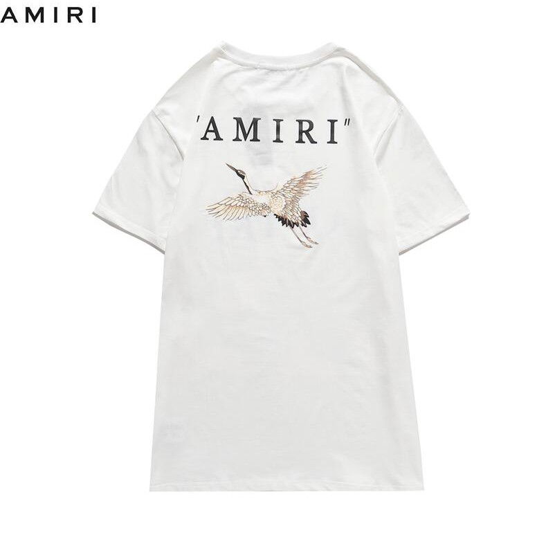 Áo Thun Tay Ngắn Vải Cotton In Chữ Amiri Thời Trang Cho Nam Nữ