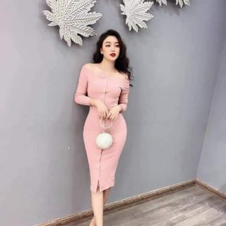Đầm body bẹp vai hót hót