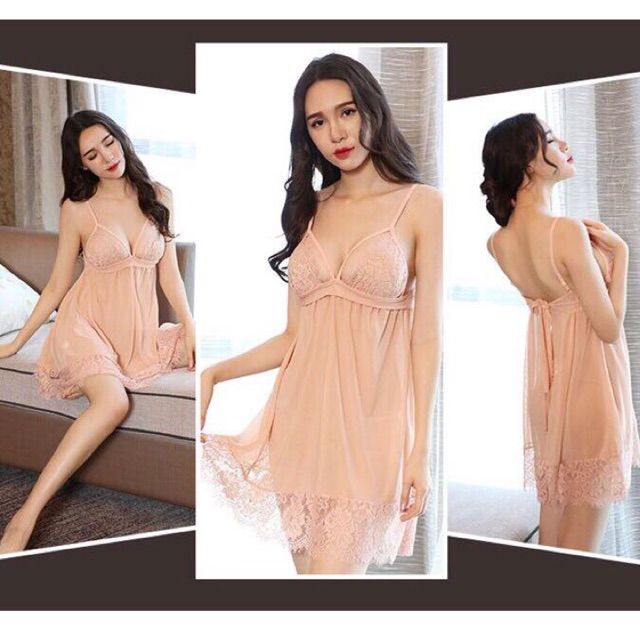 Váy ngủ sexy cao cấp K19, váy ngủ đắp Ren cao cấp Hồng Baby, Đồ ngủ gợi cảm loại đẹp cao cấp, váy ngủ sẽy, gợi cảm