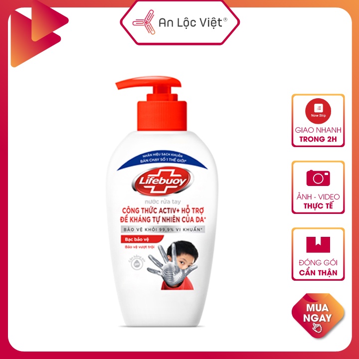Nước rửa tay Lifebuoy 180g - 450g