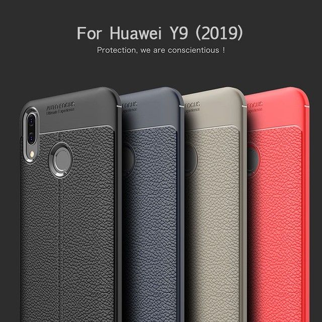 Ốp Lưng Silicon Vân Da Cho Huawei Y9 (2019) - Auto Focus