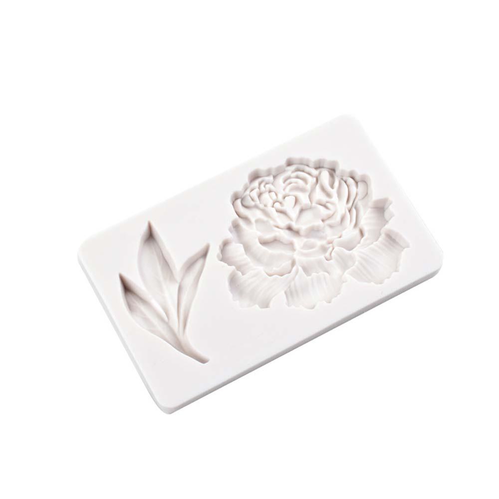 Khuôn Silicone Tạo Hình Làm Bánh Kẹo Hình Hoa Mẫu Đơn 3D DIY