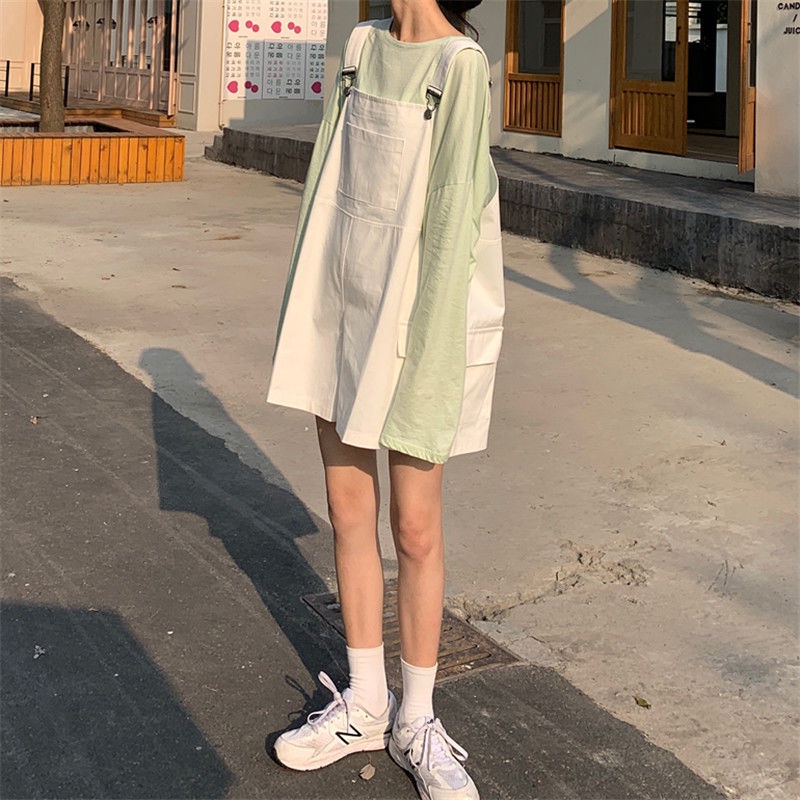 Bộ Áo Tay Ngắn Dáng Rộng Phối Quần Short Ống Rộng Kiểu Hàn Quốc Thời Trang Mùa Hè Cho Nữ