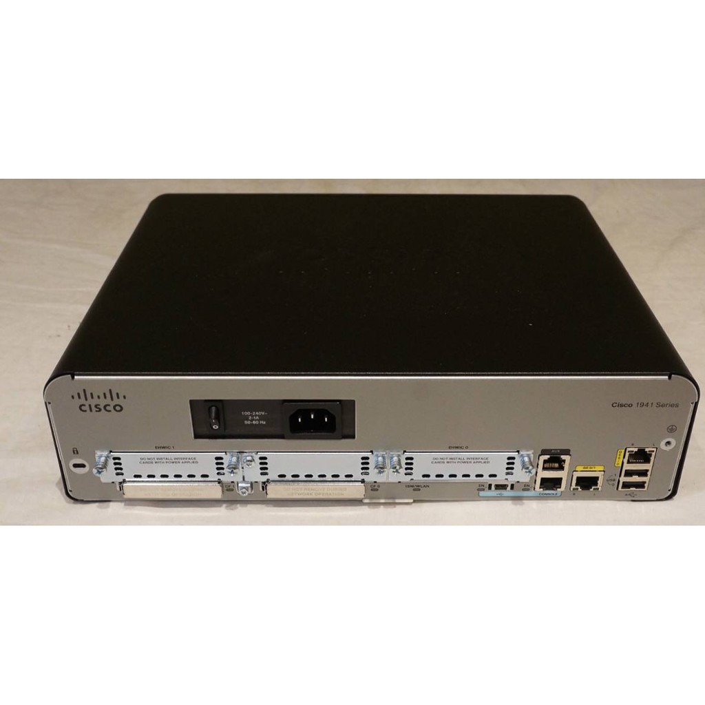 Router Cisco 1941/K9 w / 2 GE, 2 khe cắm EHWIC, 256MB CF, 512MB DRAM, License DATAK9 - Hàng chính hãng