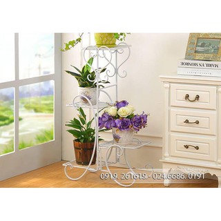 Kệ để chậu hoa, cây cảnh 4 tầng
