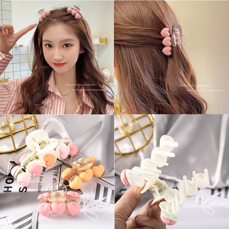 Haimeikang Kẹp Tóc Hình Nơ Màu Kẹo Ngọt Phong Cách Hàn Quốc Thời Trang Cho Nữ