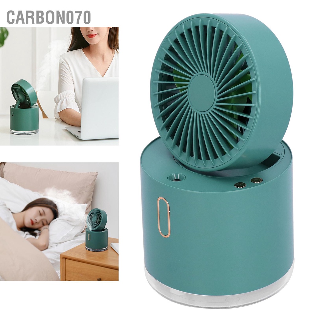 [Hàng HOT] Quạt Mini Phun Sương Để Bàn gió mát Có Thể Gập Lại Sạc USB Dung Tích 300ML【Carbon070】
