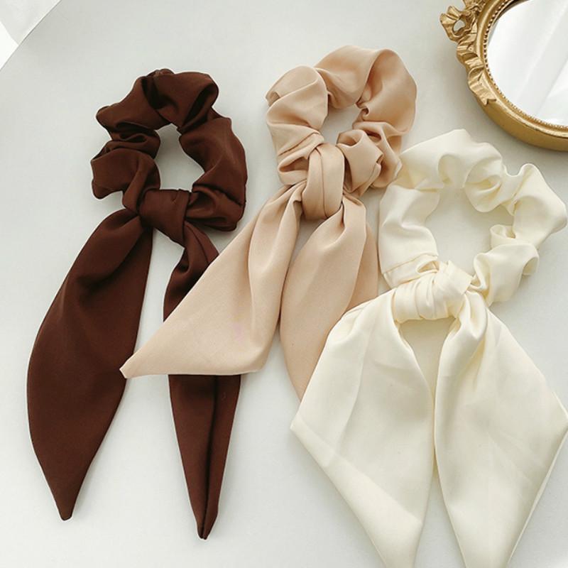 Fashion Retro Bow Hair Tie Korean Ribbon Ribbon Headband Tie Hair Head Rope Hair Accessories