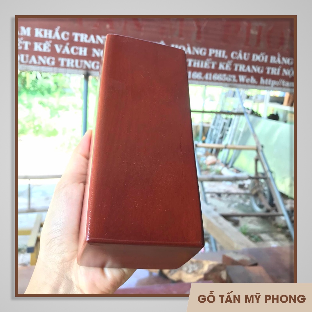 Cục gỗ ủi đồ, chặn giấy xịn giá xưởng 5x7x18 cm, phủ bóng, gỗ decor 5cm, 7cm