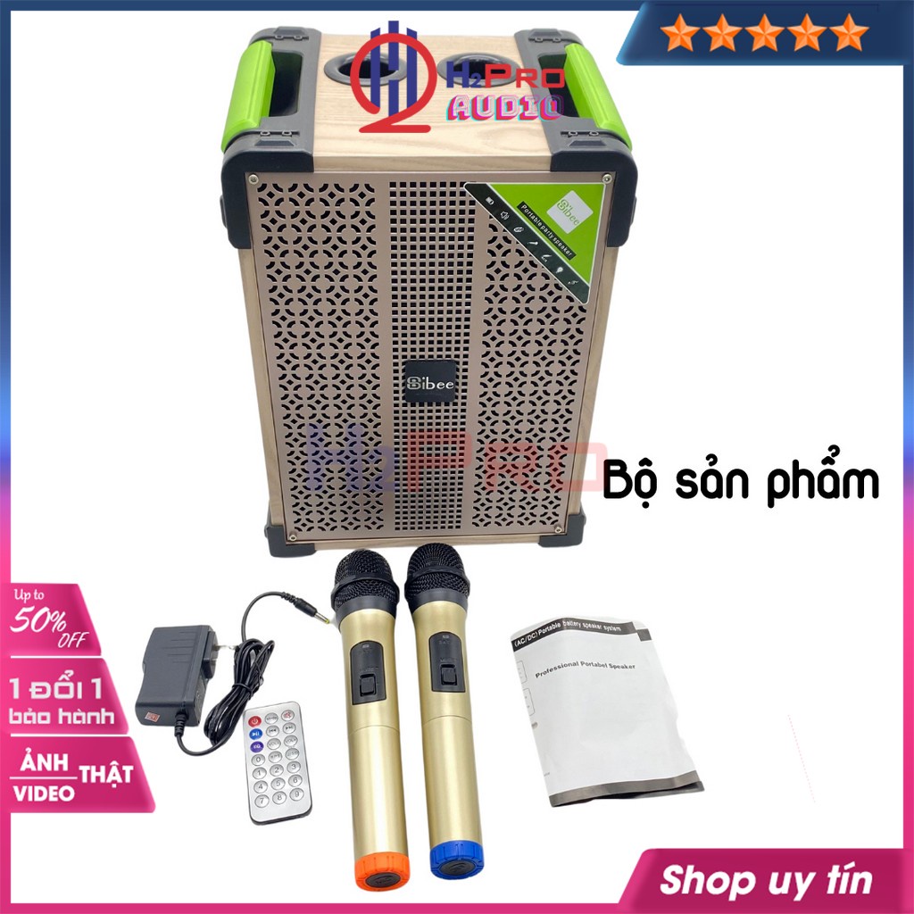 Loa karaoke di động, loa kéo bluetooth Sibee XY2208 hát karaoke cao cấp bass 20 200W, USB, thẻ nhớ, AUX - Shop H2pro