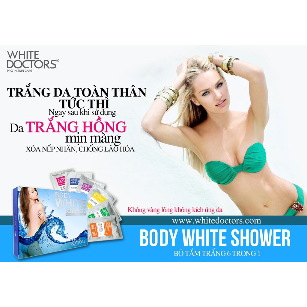 Kem tắm trắng siêu trắng da White Doctors 6 trong 1 - body white shower