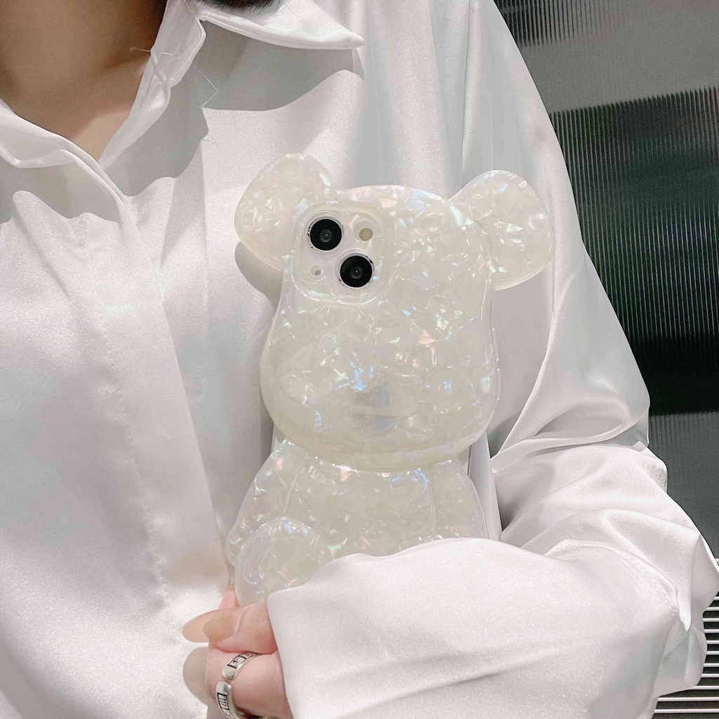 Ốp Điện Thoại Hình Gấu 3D Cho IPhone14Pro Max IPhone 12 Pro Max