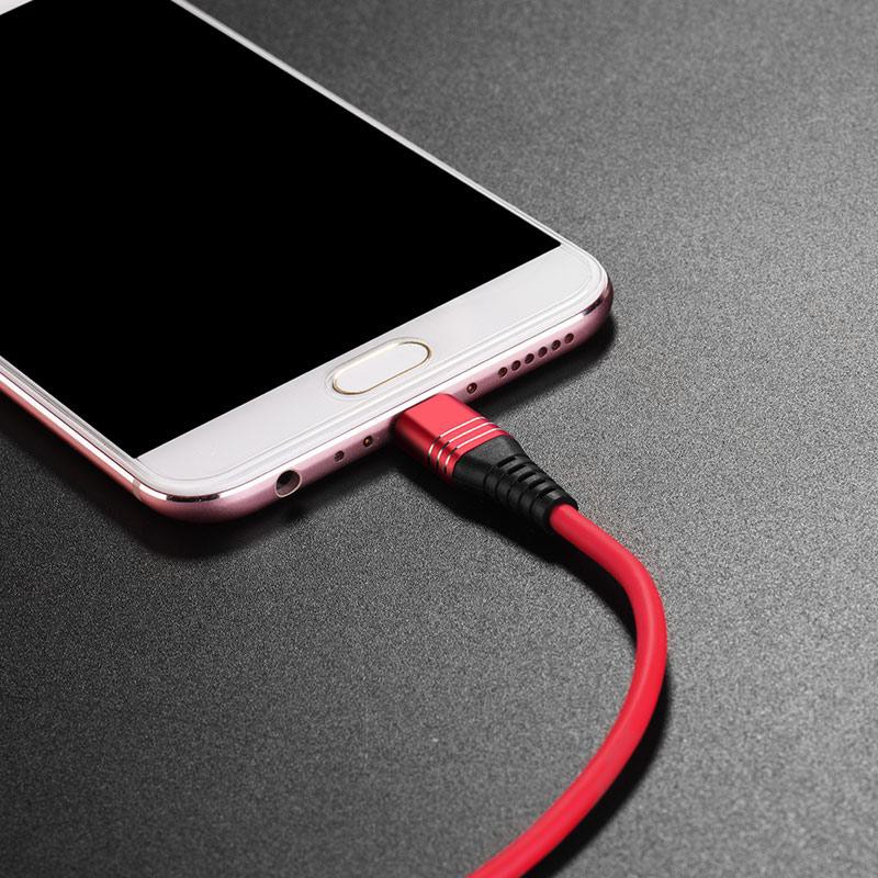 Cáp và truyền dữ liệu Hoco U46 Tricyclic cổng microUSB, QC3.0, điện áp 2A max, dài 1M