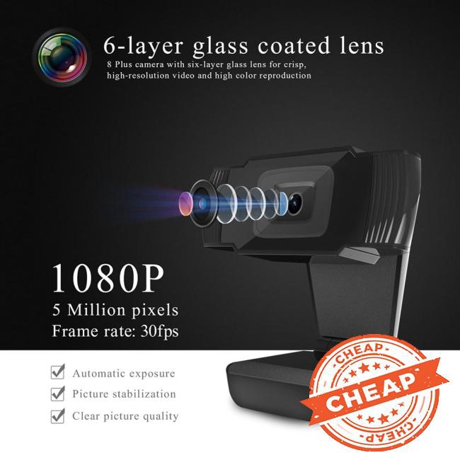 Webcam Hd 1080p 5mp Usb3.0 Tự Động Có Mic Cho Máy Tính / Laptop | BigBuy360 - bigbuy360.vn