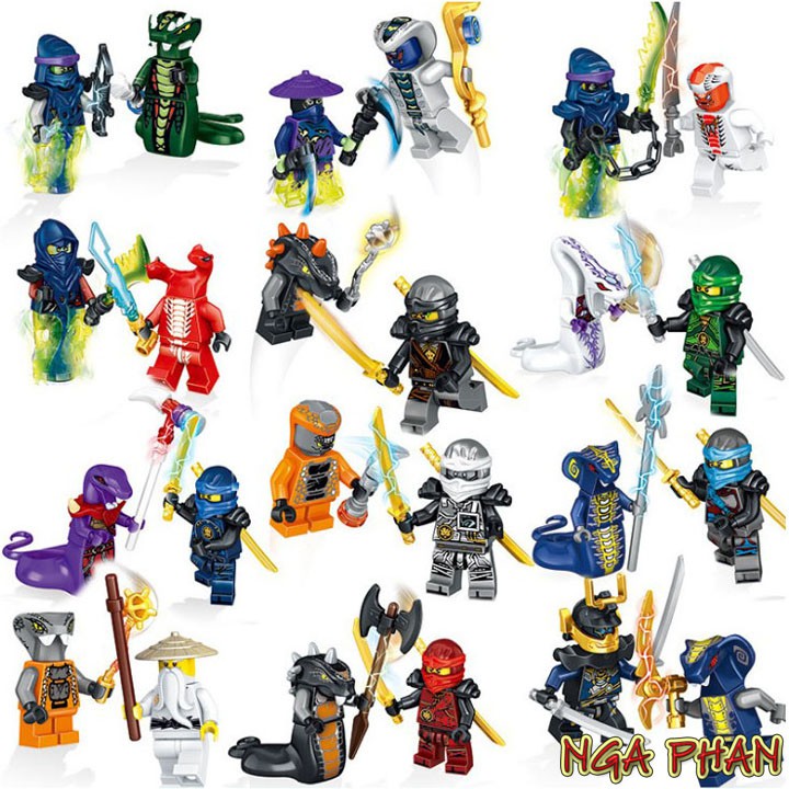 Bộ 24 Ninja Đại Chiến Người Rắn Cực Khủng Ninjago Đồ Chơi Xếp Hình Lắp Ráp Lego Lele Prck