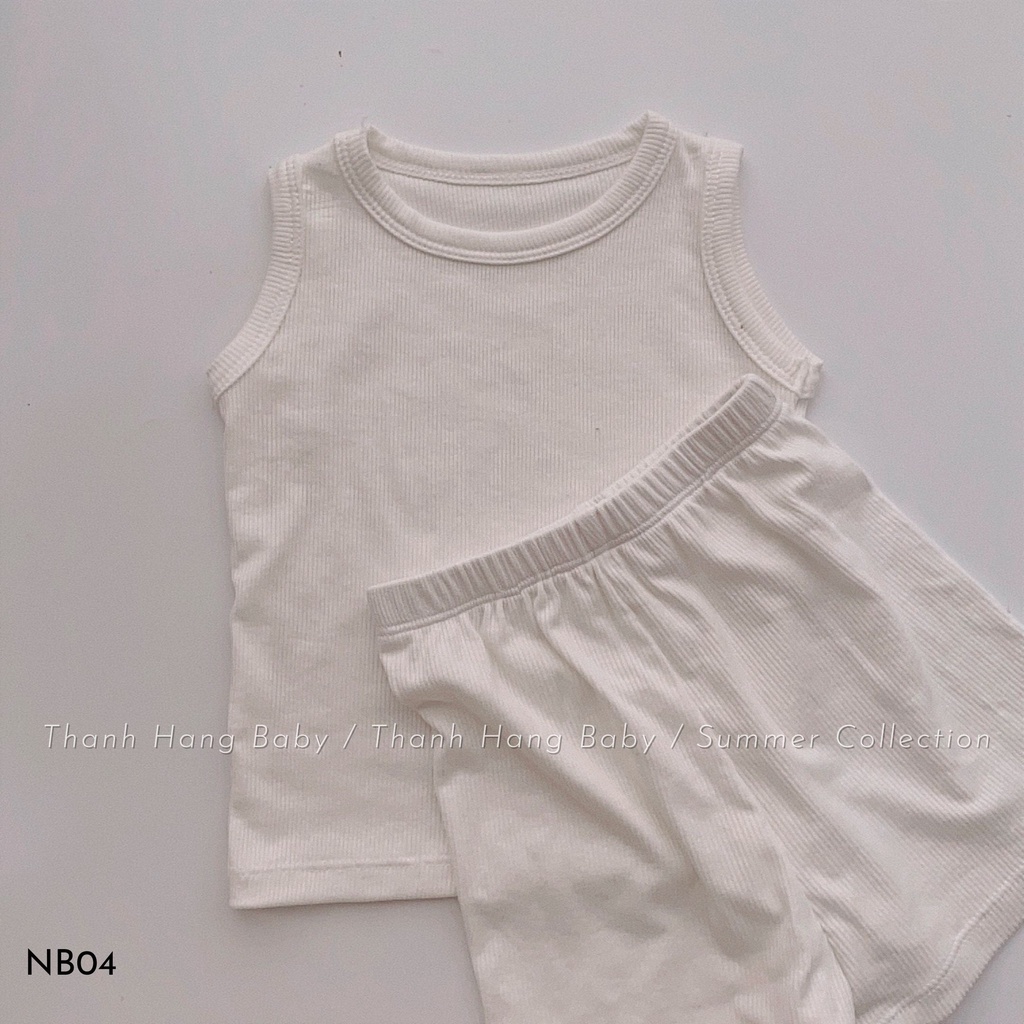 Bộ quần áo trẻ em, quần áo ba lỗ bé trai thun tăm thanh hằng Baby 7 - 17 kg