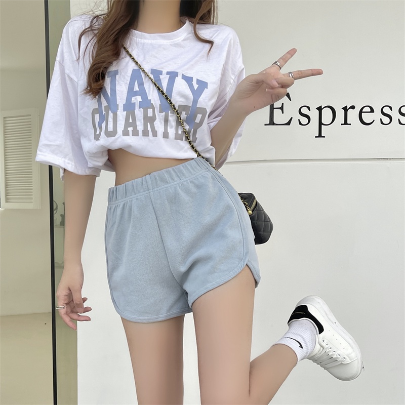 QKOOLE  Quần Short Thể Thao Màu Sắc Đơn Giản Cho Nữ