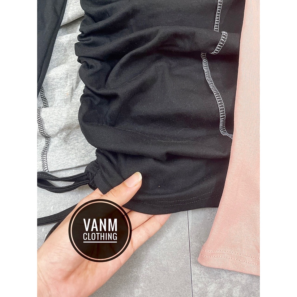 Váy body dài tay rút dây sexy - Hàng hịn