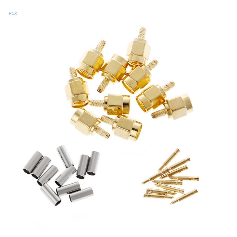 Set 10 Đầu Nối Dây Cáp Sma Rg174 Rg316 Lmr100