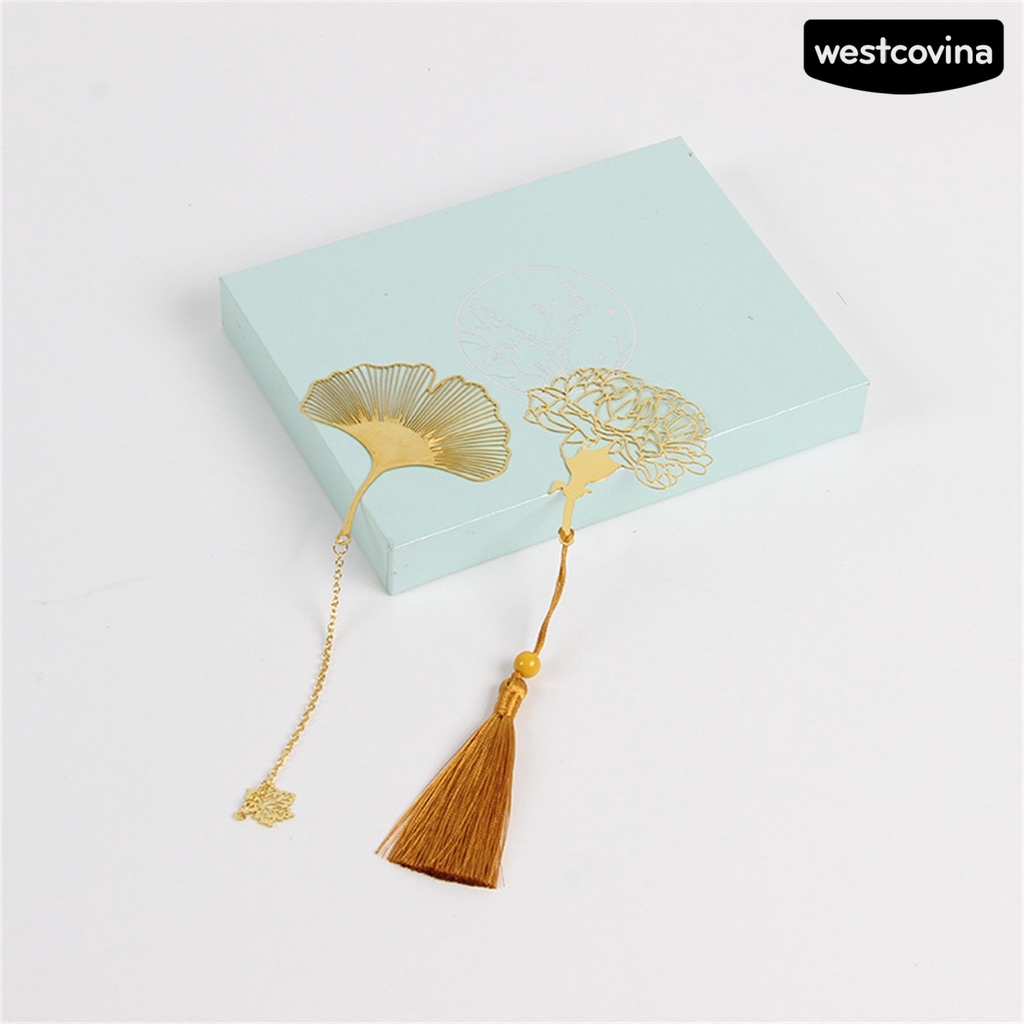 [Hot]✍Dụng Cụ Đánh Dấu Trang Sách Bằng Kim Loại Phối Tua Rua Sáng Tạo